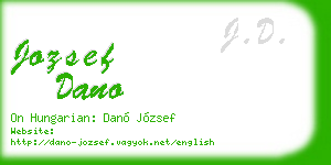 jozsef dano business card