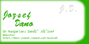 jozsef dano business card